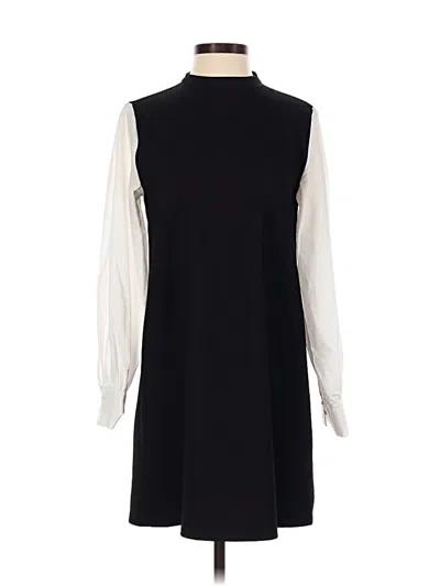 Pre-owned Zara Basic Casual Dress In Black