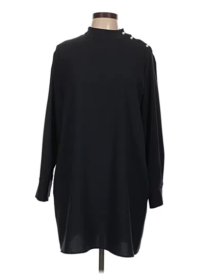 Pre-owned Zara Basic Casual Dress In Black