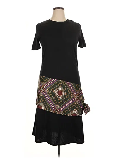 Pre-owned Zara Basic Casual Dress In Black