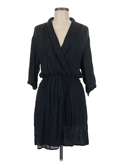 Pre-owned Zara Basic Casual Dress In Black