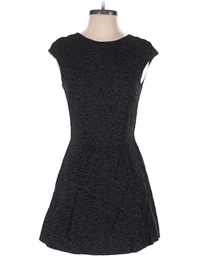 Pre-owned Zara Basic Casual Dress In Black