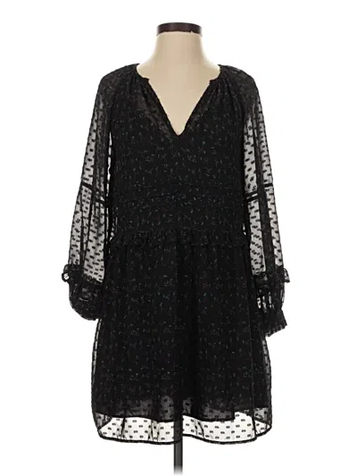 Pre-owned Zara Basic Casual Dress In Black