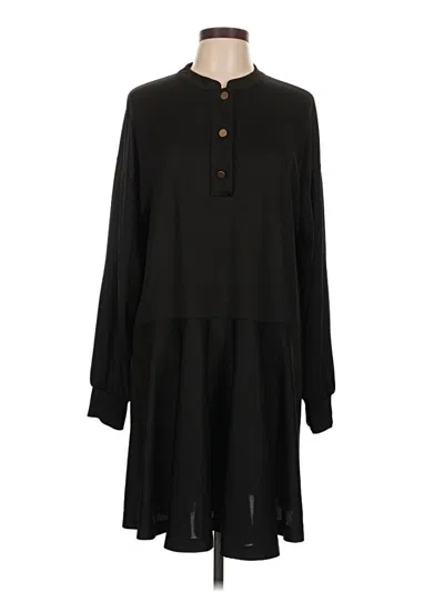 Pre-owned Zara Basic Casual Dress In Black
