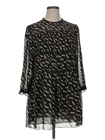 Pre-owned Zara Basic Casual Dress In Black