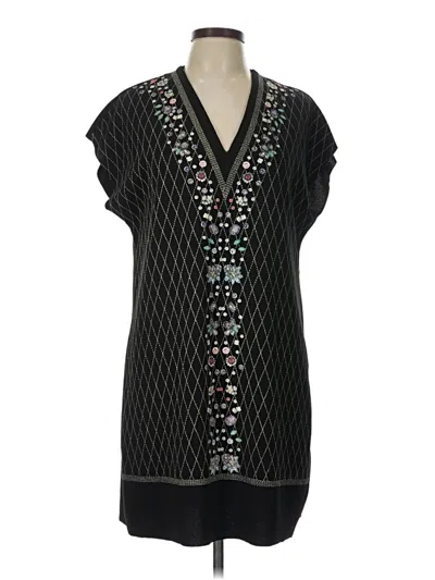 Pre-owned Zara Basic Casual Dress In Black