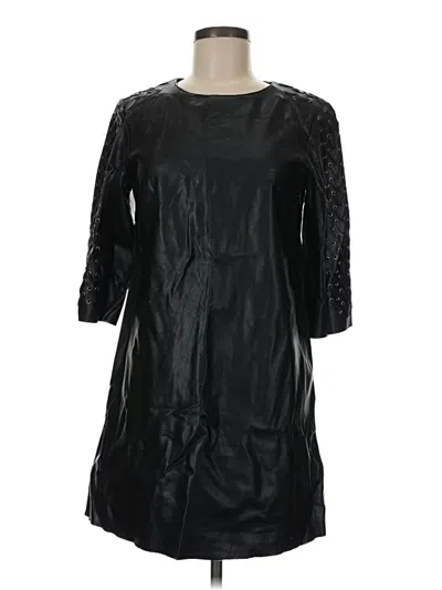 Pre-owned Zara Basic Casual Dress In Black