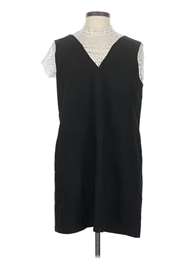 Pre-owned Zara Basic Casual Dress In Black