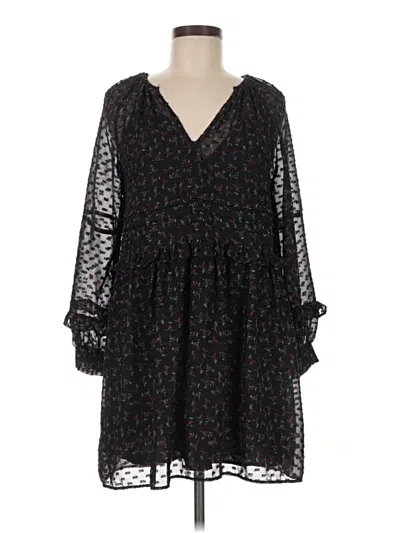 Pre-owned Zara Basic Casual Dress In Black