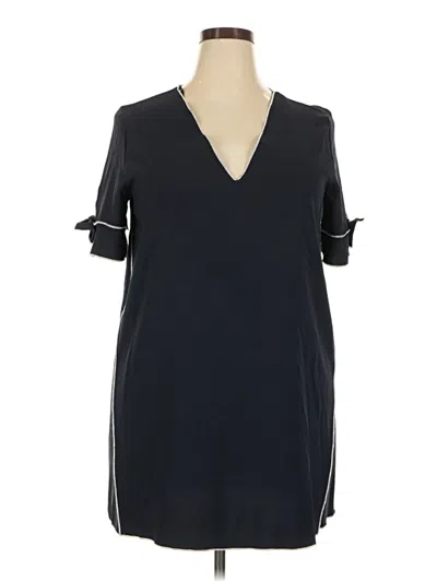 Pre-owned Zara Basic Casual Dress In Black