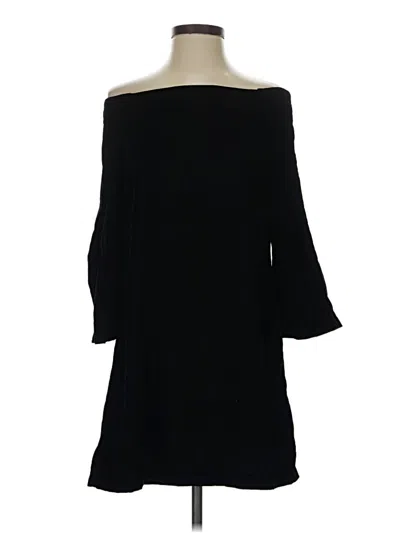 Pre-owned Zara Basic Casual Dress In Black