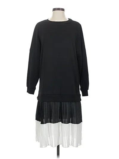 Pre-owned Zara Basic Casual Dress In Black