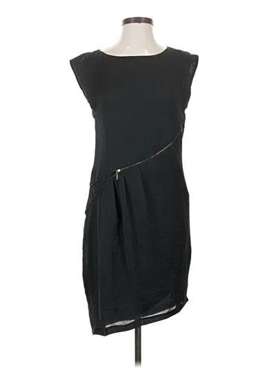 Pre-owned Zara Basic Casual Dress In Black