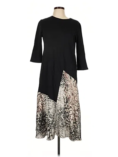 Pre-owned Zara Basic Casual Dress In Black