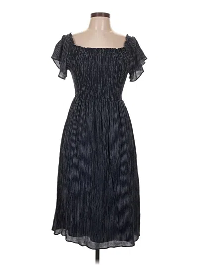 Pre-owned Zara Basic Casual Dress In Black