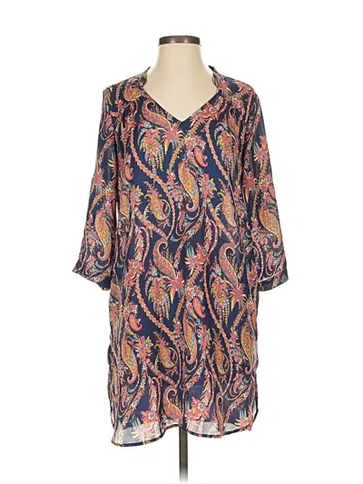 Pre-owned Zara Basic Casual Dress In Blue