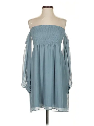 Pre-owned Zara Basic Casual Dress In Blue