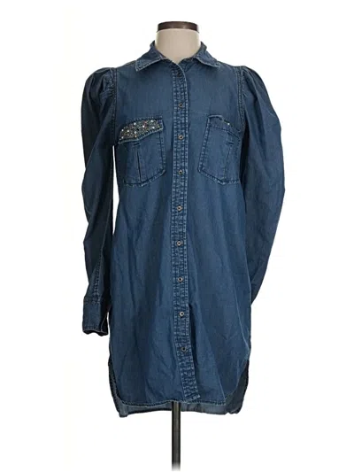 Pre-owned Zara Basic Casual Dress In Blue