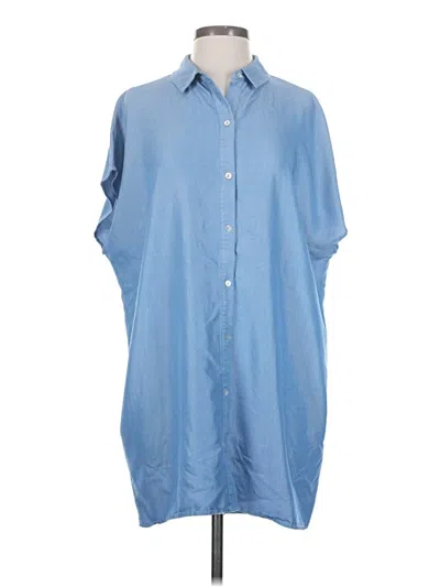Pre-owned Zara Basic Casual Dress In Blue