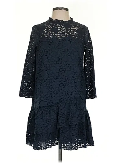 Pre-owned Zara Basic Casual Dress In Blue