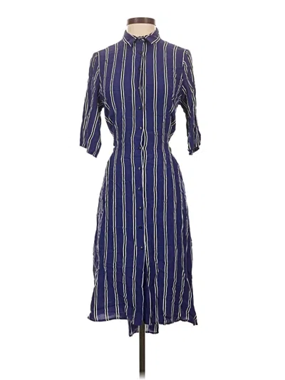 Pre-owned Zara Basic Casual Dress In Blue