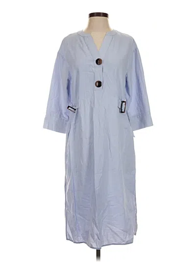 Pre-owned Zara Basic Casual Dress In Blue