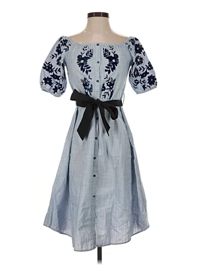 Pre-owned Zara Basic Casual Dress In Blue