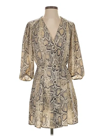 Pre-owned Zara Basic Casual Dress In Brown