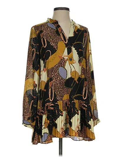 Pre-owned Zara Basic Casual Dress In Brown