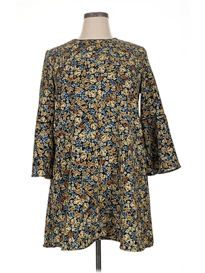 Pre-owned Zara Basic Casual Dress In Brown