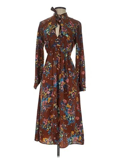 Pre-owned Zara Basic Casual Dress In Brown