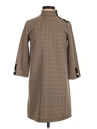 Pre-owned Zara Basic Casual Dress In Brown