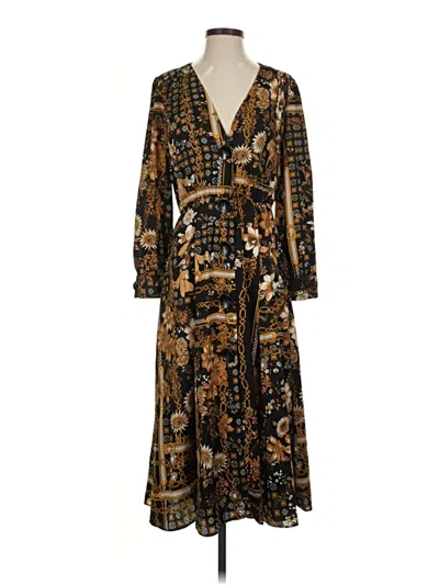 Pre-owned Zara Basic Casual Dress In Brown