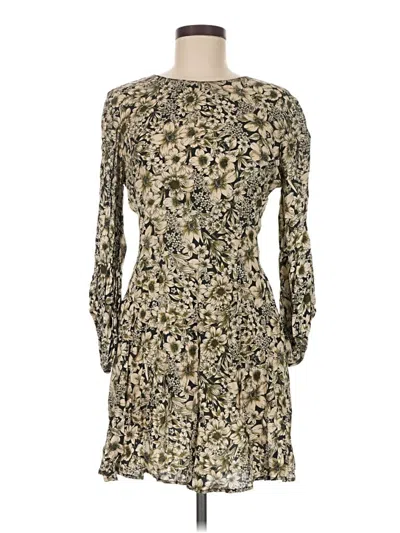 Pre-owned Zara Basic Casual Dress In Gold