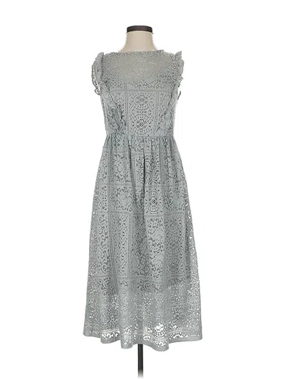 Pre-owned Zara Basic Casual Dress In Gray
