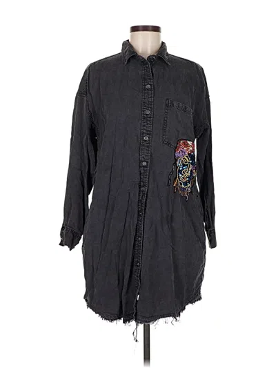 Pre-owned Zara Basic Casual Dress In Gray