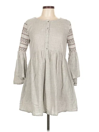 Pre-owned Zara Basic Casual Dress In Gray