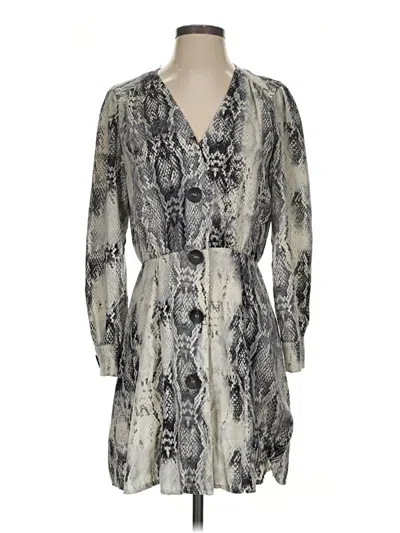 Pre-owned Zara Basic Casual Dress In Gray