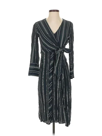 Pre-owned Zara Basic Casual Dress In Green