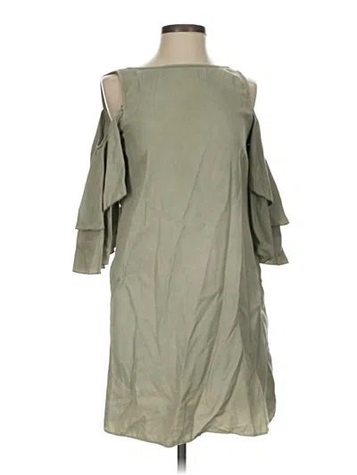 Pre-owned Zara Basic Casual Dress In Green
