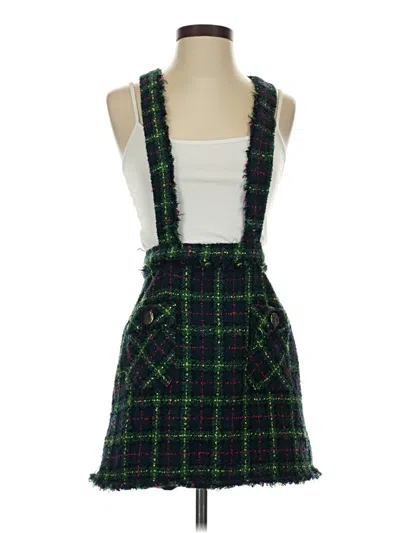 Pre-owned Zara Basic Casual Dress In Green