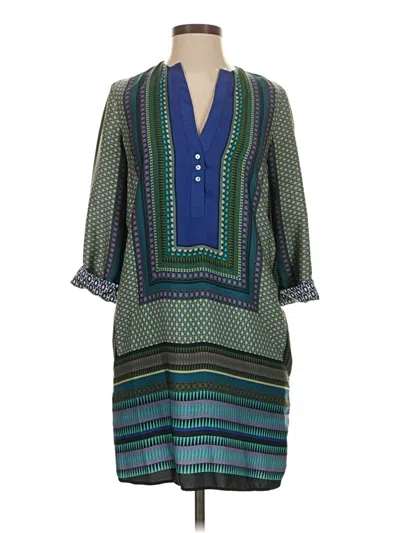 Pre-owned Zara Basic Casual Dress In Green