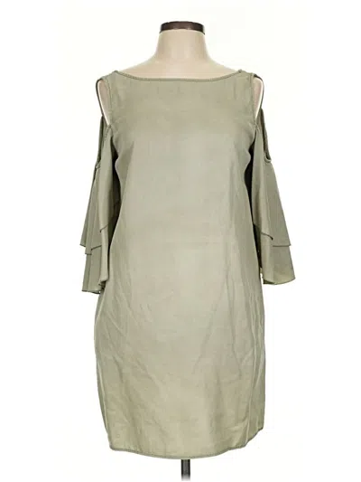 Pre-owned Zara Basic Casual Dress In Green