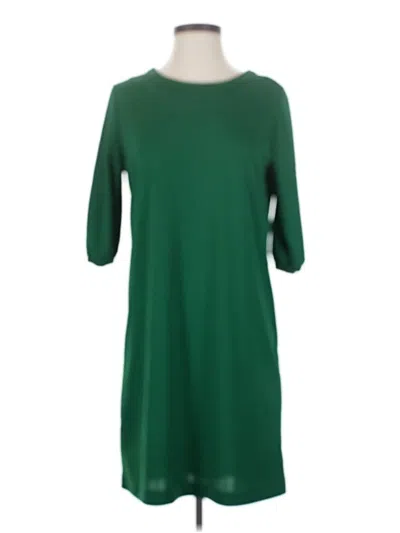 Pre-owned Zara Basic Casual Dress In Green