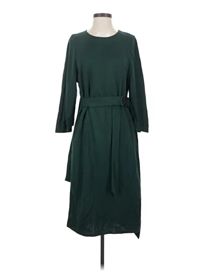 Pre-owned Zara Basic Casual Dress In Green