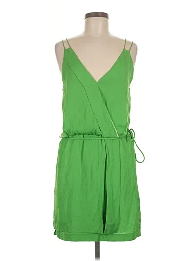 Pre-owned Zara Basic Casual Dress In Green