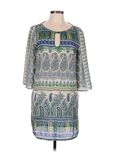 Pre-owned Zara Basic Casual Dress In Green