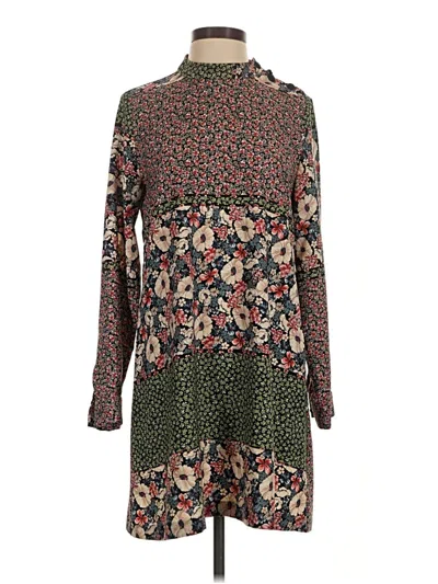 Pre-owned Zara Basic Casual Dress In Green