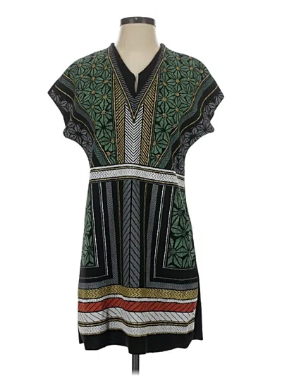 Pre-owned Zara Basic Casual Dress In Green