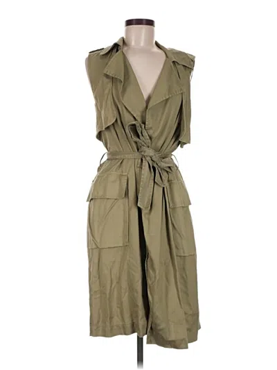 Pre-owned Zara Basic Casual Dress In Green