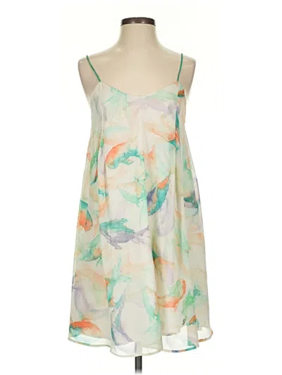 Pre-owned Zara Basic Casual Dress In Ivory